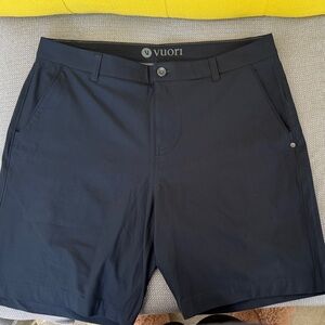 Vuori Men's Dark Blue Flat Front Shorts